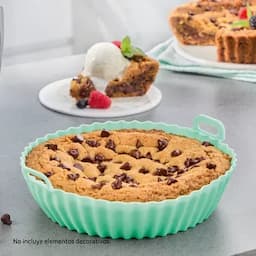 Canasta azul de silicona para air fryer -0