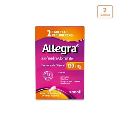 Allegra x 120mg x 2 Tabletas