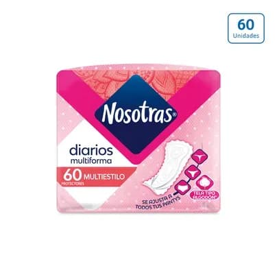 Protectores Nosotras Diarios Multiestilo x 60 unds