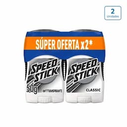 Desodorante Speed Stick Antitranspirante Classic barra x2 unds x 50g c/u-0