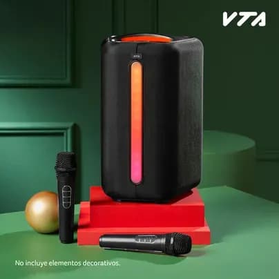 Parlante recargable digital con micrófonos VTA 