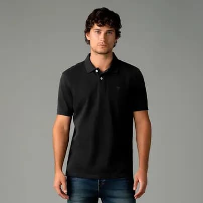 Tennis Camiseta tipo polo masculina negro M