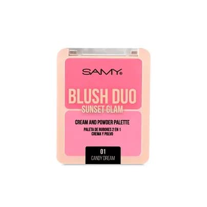 Rubor Facial 2 en 1 Samy Sunset glam #1 x 7.4g