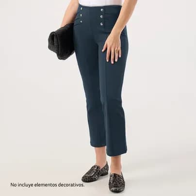 Patprimo Leggins tiro alto broches decorativos azul 10