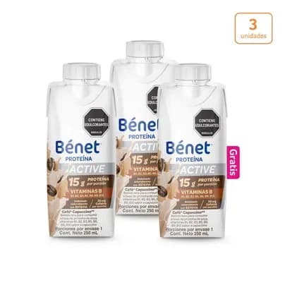 Proteína Bénet líquida Café Cappuccino x 250ml paga 2 lleva 3 