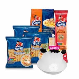 Combo - 3 Macarron DORIA Clasica x 500g c/u + Ravioli de pollo Doria x 250g + Spaghetti DORIA S-0