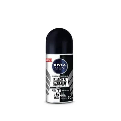 Desodorante roll on Nivea Invisible Black & White Men x 50ml