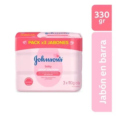 Jabón Humectante Johnson's Baby x 3 unds x 110g c/u