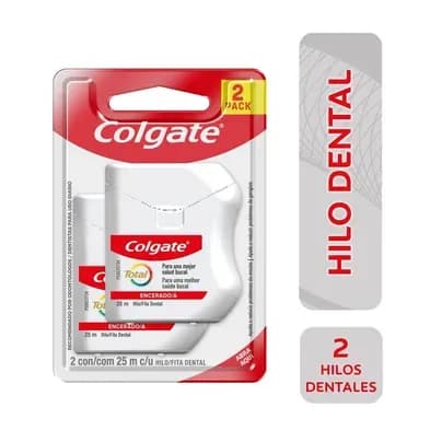 Hilo Dental Colgate Total 12 x 2 unds x 25m c/u