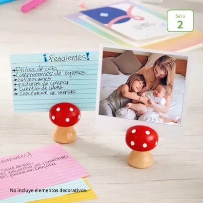 Set x 2 Soporte para notas Hongo