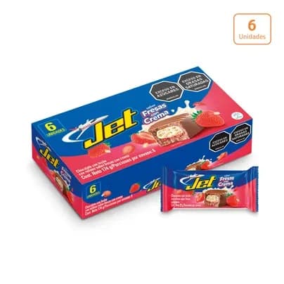Jet Fresas con Crema x 6 UN 