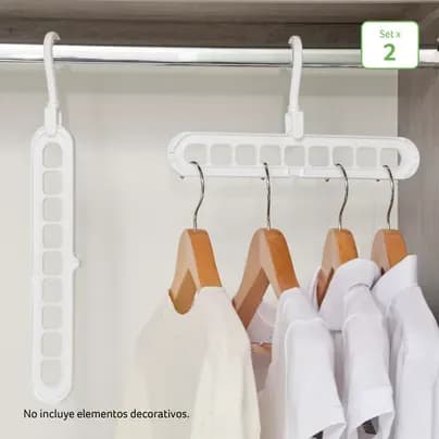 Set x2 Gancho ahorrador de espacio