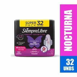 Toalla Siempre Libre Noche y Día x 32 unds-0