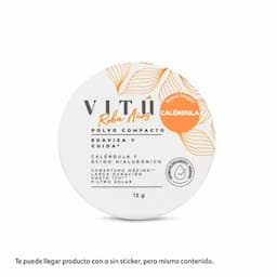 Polvo Vitú Calendula y Ácido Hialurónico Con Espejo Tono 1 Macadamia x 12g-0