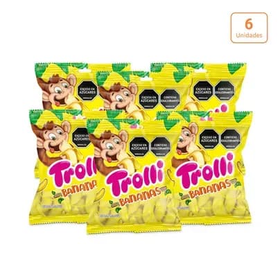 Gomitas Trolli Bananas x 6 unds x 40g c/u