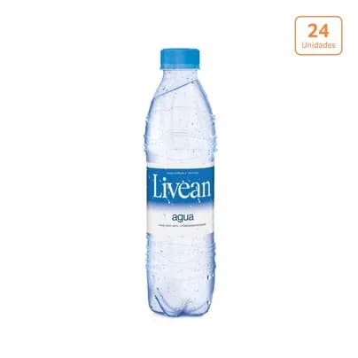Agua potable Livean sin gas x 24 unds x400ml c/u
