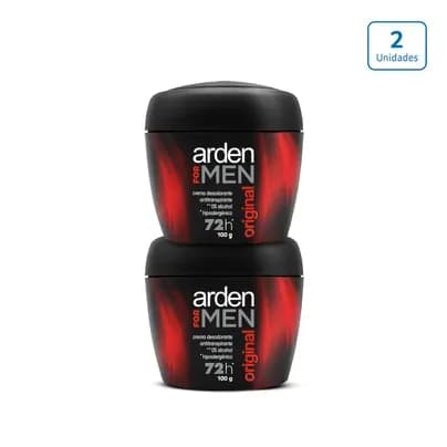 Desodorante en Crema Arden For Men Original 72h x 2 unds x 100g c/u