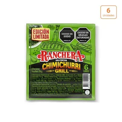 Salchicha Ranchera Chimichurri x 204g x 6 unds
