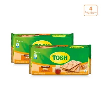 Galletas Tosh Miel x 418g x 2 Tacos internos c/u