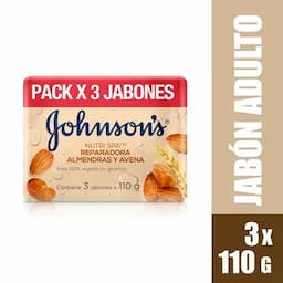 Jabón para adulto Johnson's Avena x 3 unds x 110g c/u-0