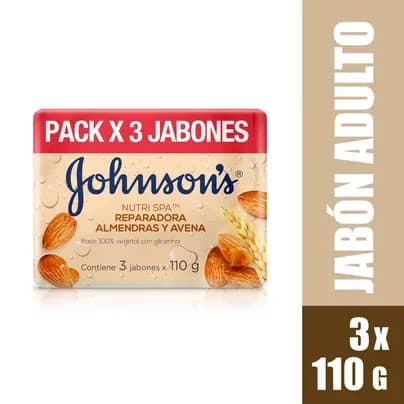 Jabón para adulto Johnson's Avena x 3 unds x 110g c/u
