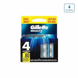 Repuesto Gillette Mach3 x 4 unds-0