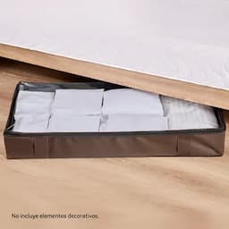 Organizador bajo cama café-0