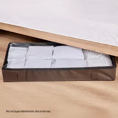 Organizador bajo cama café
