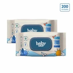 Toallitas húmedas Baby Soul x 2 paquetes x 100 unds c/u-0