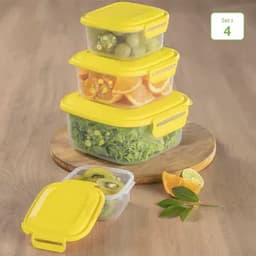 Set x 4 recipientes Estampado limones-0