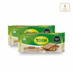 Galletas Tosh Fusión de Cereales x 388g x 2 Tacos internos c/u-0