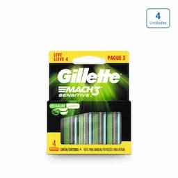  Repuesto Gillette Mach3 Sensitive  x 4 unds-0