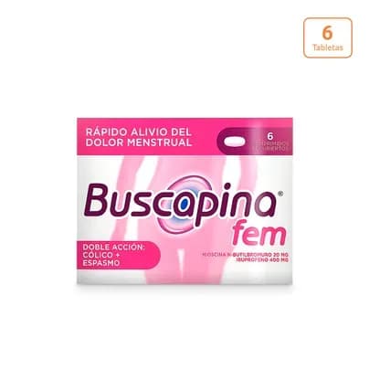 Buscapina Fem caja x 6 Tabletas recubiertas