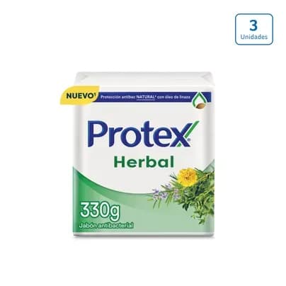 Jabón en barra Protex Herbal Antibacterial x 3 unds x 110g c/u