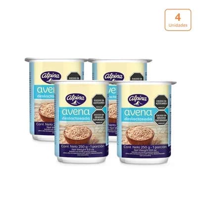 Avena Alpina deslactosada 4unds x 250g c/u