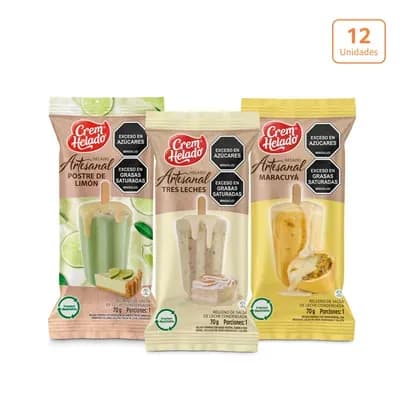 Pack paleta artesanal Nuevo Surtido x 12 und