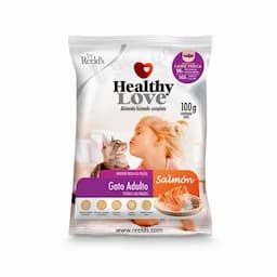 Alimento húmedo Gatos Healthy Love Salmón x 100g -0
