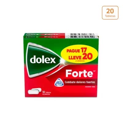 Dolex Forte pague 17 lleve 20 tabletas