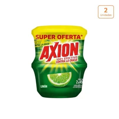 Lavaplatos Axion Limón x 2 unds x 450g c/u