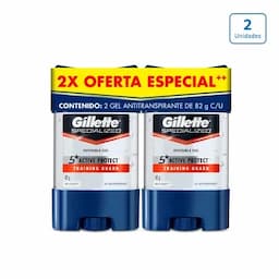 Desodorante Gillette Training Guard en gel x 2 unds x 82g c/u-0