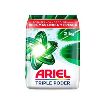 Detergente Ariel triple poder x 2kg