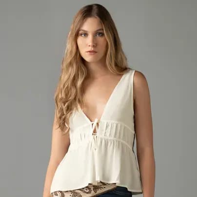 Tennis Camisa manga sisa blanco S