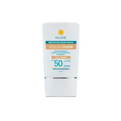 Protector solar facial Nude con color FSP50 x 50ml