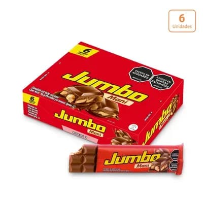Chocolatina Jumbo Maní x 6 unds x 90gr c/u