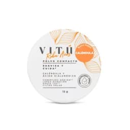 Polvo Vitú Calendula y Ácido Hialurónico Con Espejo Tono 4 Castaño x 12g-0