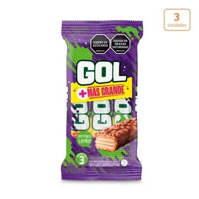 Chocolatina GOL Bolsa x 3und x 31g c/u
