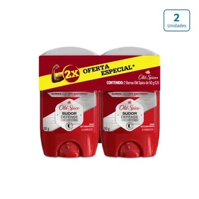 Desodorante Antitranspirante Old Spice Seco Seco en barra x 2 unds x 50g c/u