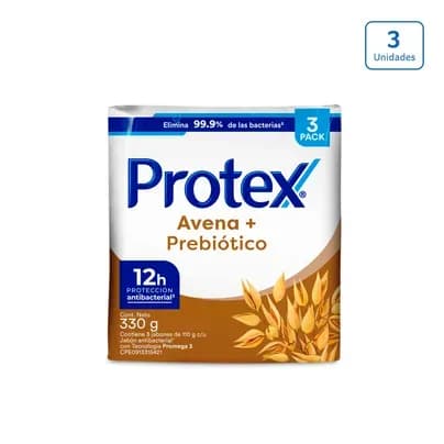 Jabón en barra Protex Avena x 3 unds x 110g c/u