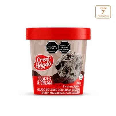 Medio litro tradicional Cremhelado Cookie x 300g