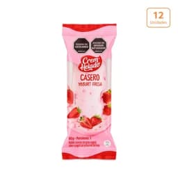 Helado Casero Yogurt Fresa x 12 unds x 60g c/u-0